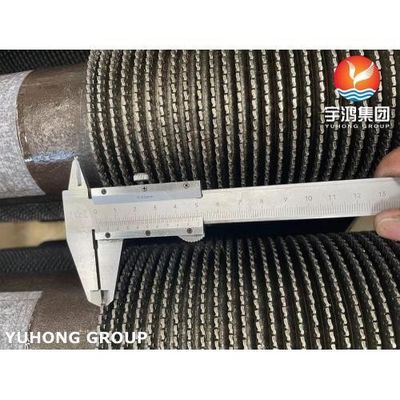 Buy High Frequency Welding Serrated Fin tube , ASTM A312 TP347 Seamless Pipe with 11Cr (SS409) Fin Material, HVAC system online manufacture