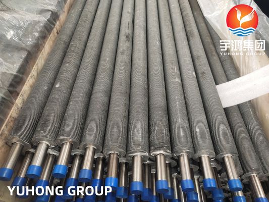 Buy ASME SA249 TP304 Extruded Finned Tube , Fin Material AL 1060 online manufacture