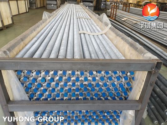 Buy ASME SA269 TP304 Extruded Finned Tube , Fin Material AL 1060 online manufacture