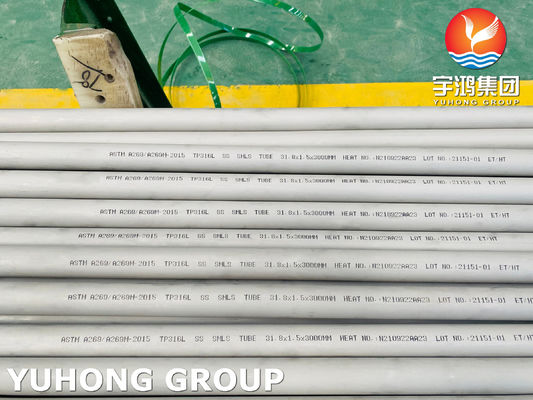 Buy ASTM A269 TP316L Stainless Steel Seamless Tube For Heat Exchanger online manufacture