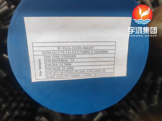 Buy Studded Tubes ASTM A213 T9 Alloy Seamless Base Tubes For Heat Exchanger online manufacture