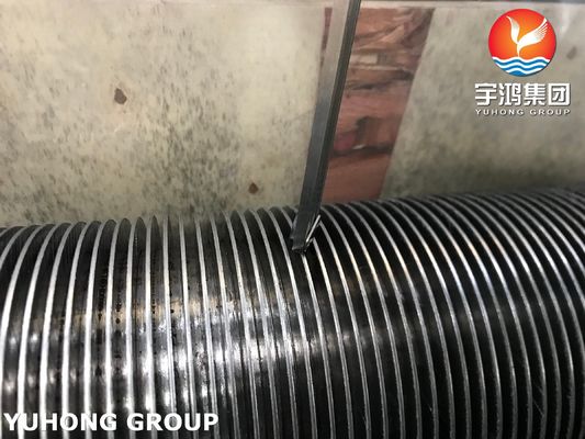 Buy ASME SA335 P9 Alloy Steel High Frequency Welding Helical Solid Finned Tubes For Furnace online manufacture