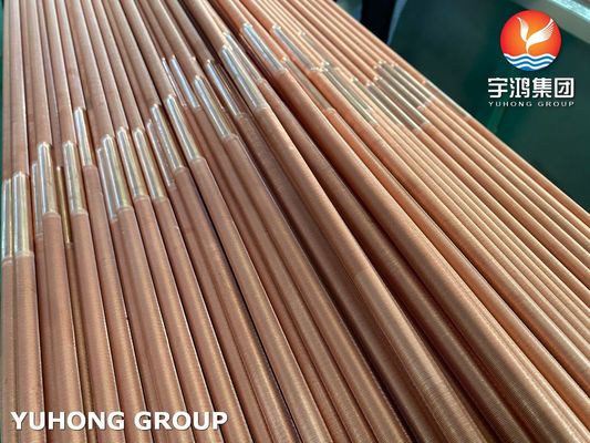 Buy ASTM B111 C12200 Copper Steel Seamless Tube Low Fin Tube For Heat Exchanger online manufacture