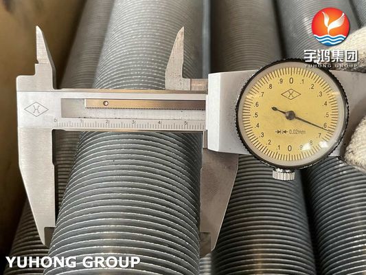 Hộp ống đá thép carbon, loại xát, ASTM A179 với nhôm 6063, Ứng dụng làm mát không khí / lò khô