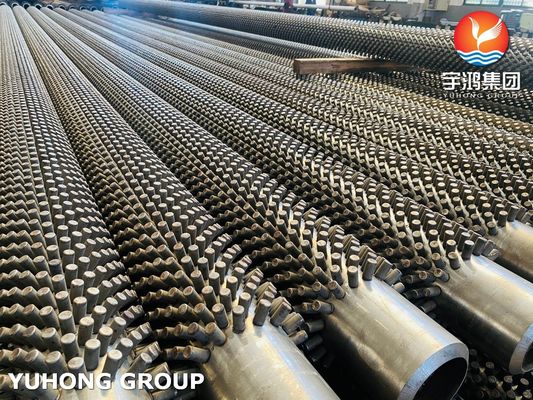 ASTM A213 T9 Alloy Steel Seamless Tube with SS409 Studs, Studded Tube(Pin Tube) ,Fired heater, Furnace Application