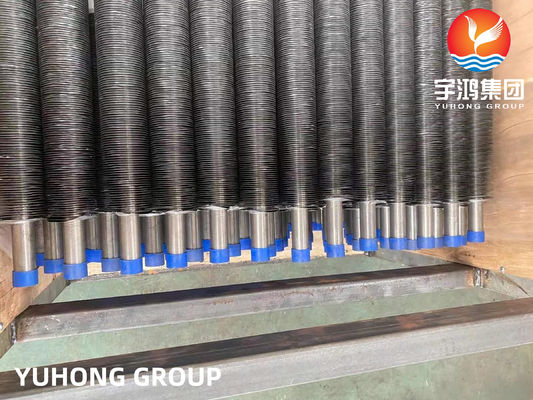 Monel 400 Embedded G Fin Tube , Base Tube ASME SB163 NO4400, Fin Material Al 1060