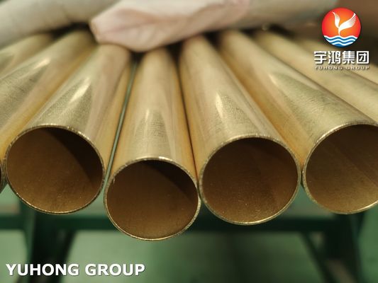JIS H3300 C6872T Copper Alloy Steel Heat Exchanger Tube In Petrochemical Industry