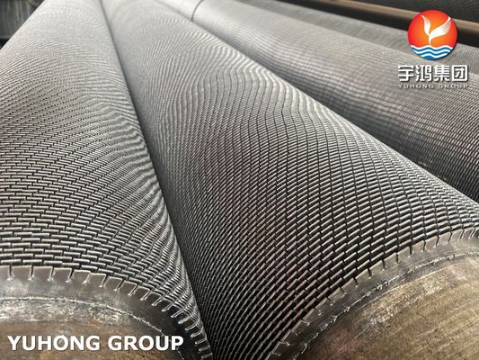 Serrated Spiral High Frequency Welding Finned Tube ASTM A312 TP347 For Heat Exchanger