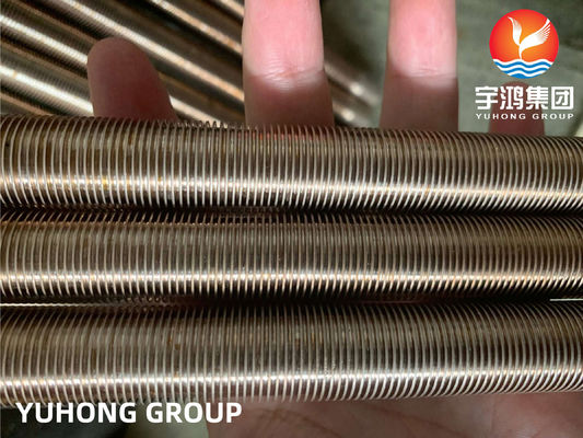 Low Fin Tubes / Integral Fin Tubes Copper Nickel ASTM B111 C70600 For Condensers