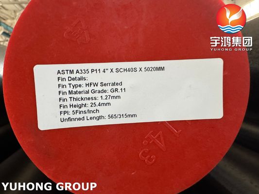 ASTM A335 P11 Serrated Finned Tubes With Gr 11 Fins For Power Generation