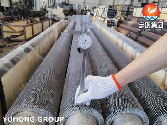 HFW Serrated Finned Tube ASTM A312 TP304H With Stainless Steel Fins For Heater