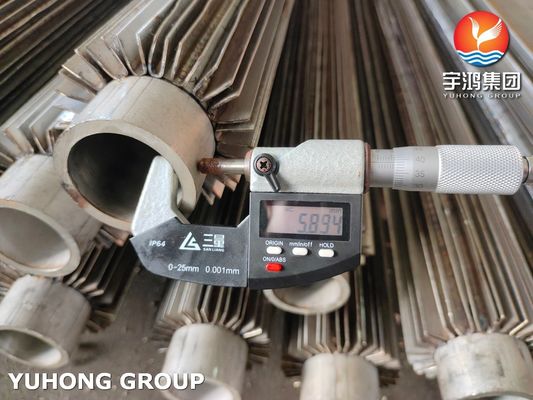 Welded Longitudinal Finned Tubes ASTM A312 TP316L For Oil Refining Projects