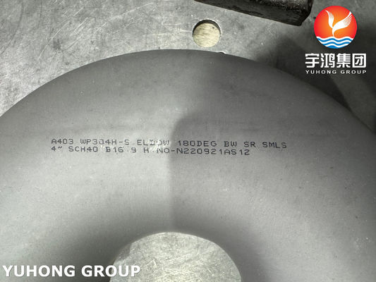 ASTM A403 WP304H-S Stainless Steel 180 Degree Return Bend For Power Plant