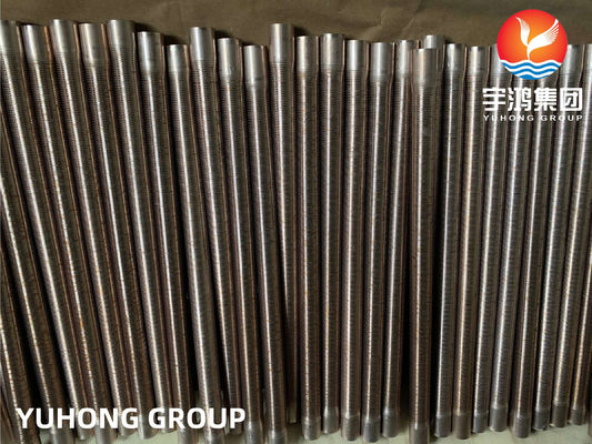 ASME SB111 C70600 CuNi 90/10 Copper Nickel Seamless Tube Low Fin Tube For Heat Exchanger NDT ECT