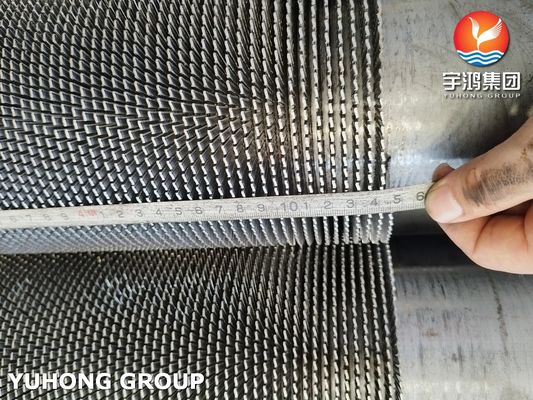 Stainless Steel Seamless Pipe, HFW Serrated Fin Tube, ASTM A312 TP304H, For Convection Coil