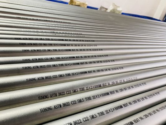 ASTM B622 C22 N06022 Nickel Alloy Steel Seamless Tube For Superheaters and Furnance
