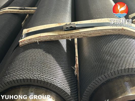 ASTM A312 TP347 Serrated Spiral High Frequency Welding Finned Tube For Condensers