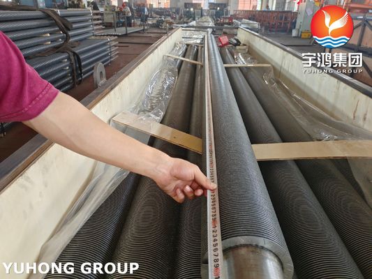 ASME SA335 P9 Alloy Steel HFW Solid Finned Tube With Carbon Fin For Heat Exchangers