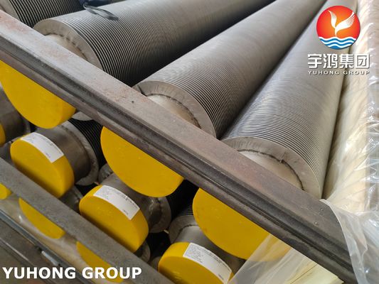 ASTM A376 TP347H Solid Fin Tubes With Carbon Steel Fins For Waste Heat Recovery
