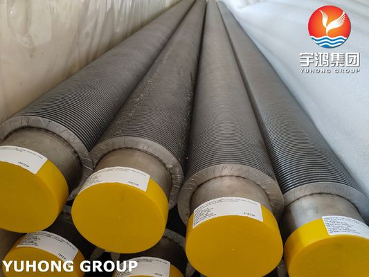 ASTM A376 TP347H HFW Solid Finned Tube With Carbon Steel Fins For Refinery Heaters