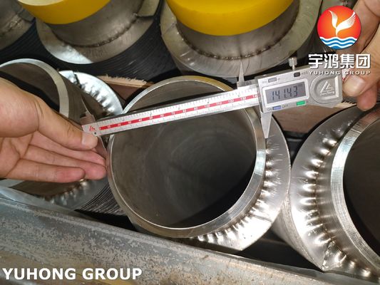 ASTM A376 TP347H Stainless Steel Seamless Tube HFW Fin Tube For Convection Coil