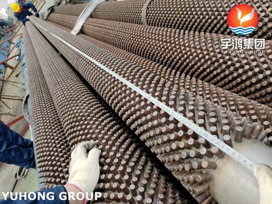 ASTM A312 TP304 Stainless Steel Studded Fin Tube For HVAC Systems