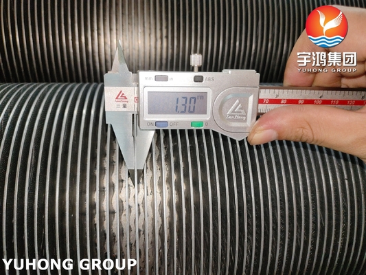 ASTM A376 TP347H Alloy Steel HFW Solid Finned Tube For Heat Exchangers