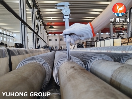 ASTM A312 TP304H Stainless Steel Seamless Pipe Serrated Fin Tube For Convection Coil